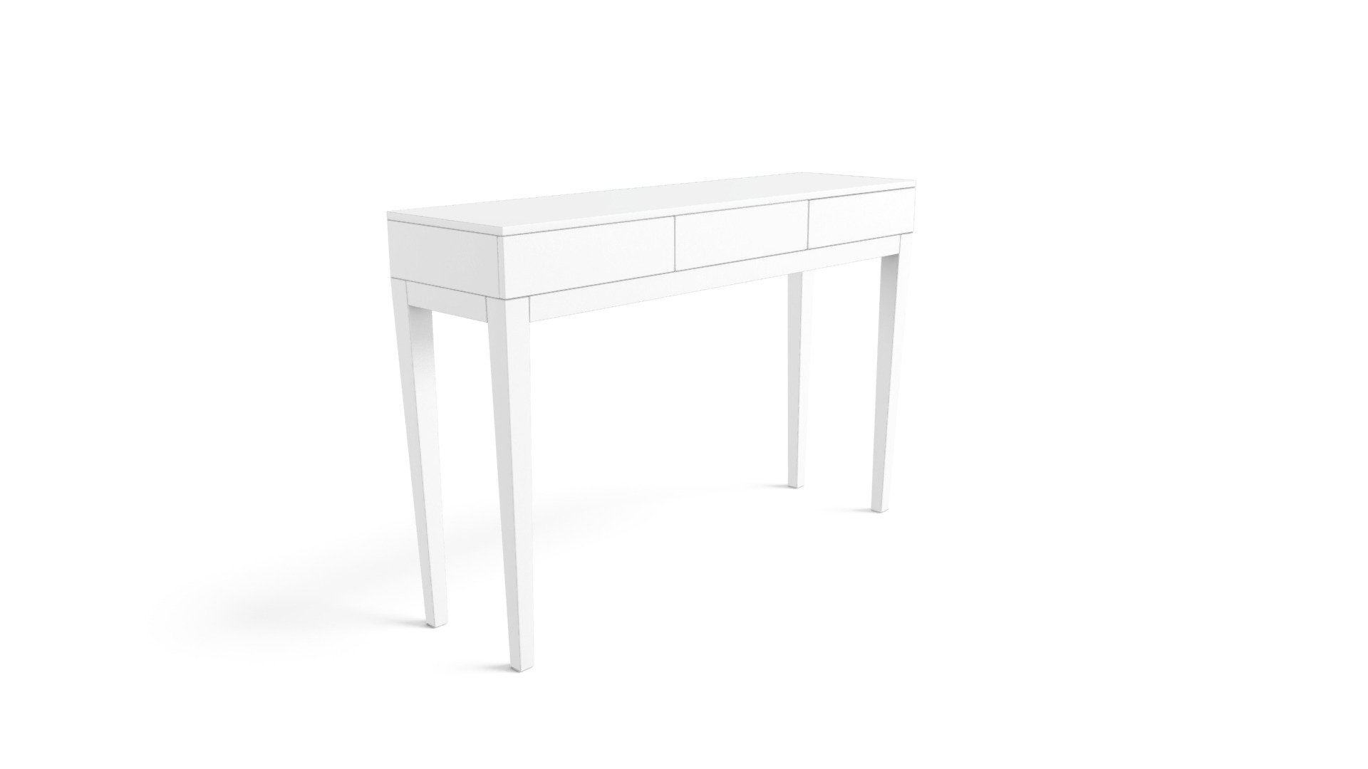 Vernay Console Desk, White