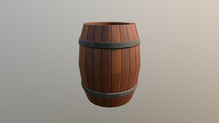 Barrel Texture 3D Model
