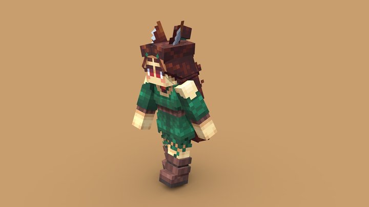 Wolf Lady 3D Model