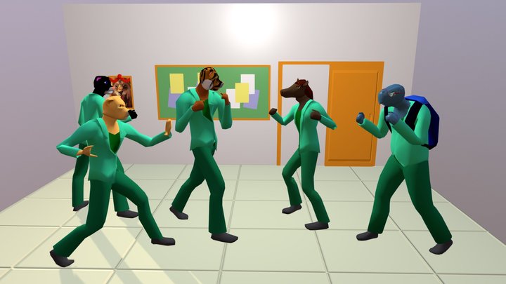 Fight 3D Model