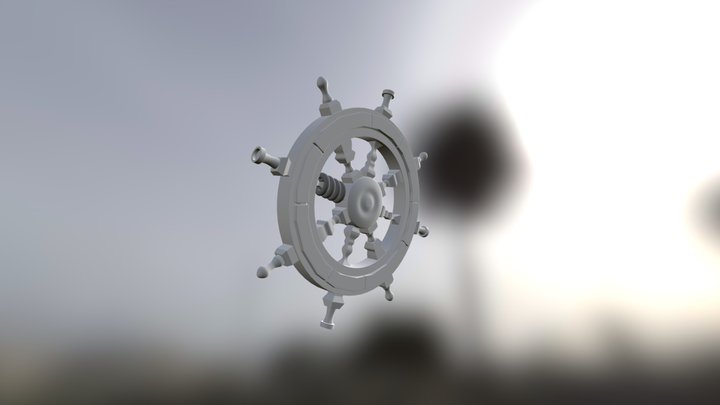 Pirate Steering Wheel 3D Model