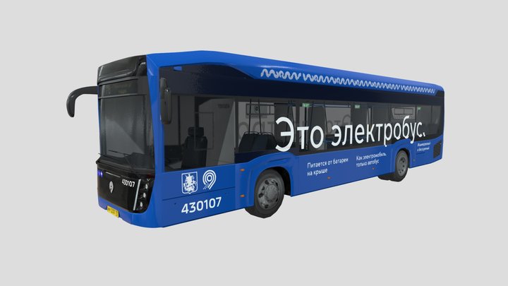Электробус "московский транспорт" 3D Model