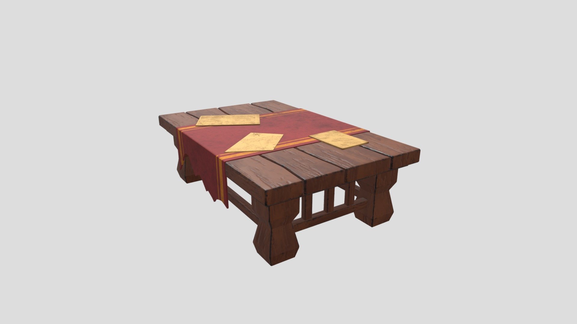 Medieval Table - 3D model by NienkeSt [6f3f064] - Sketchfab