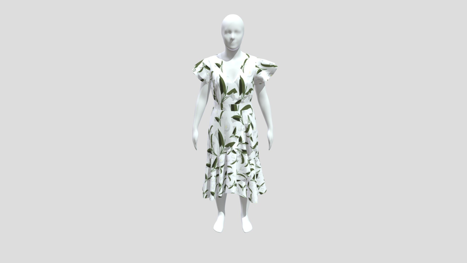 Dress S White - 3D model by Perfitly (@perfitly5) [6f3f780] - Sketchfab