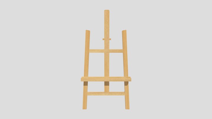 lowpoly_Easel 3D Model