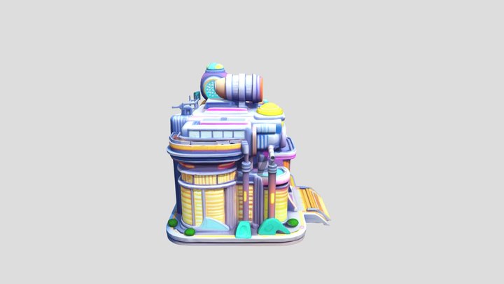 low poly retrofuturism1 3D Model