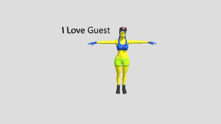 Noob Girl 3D Model