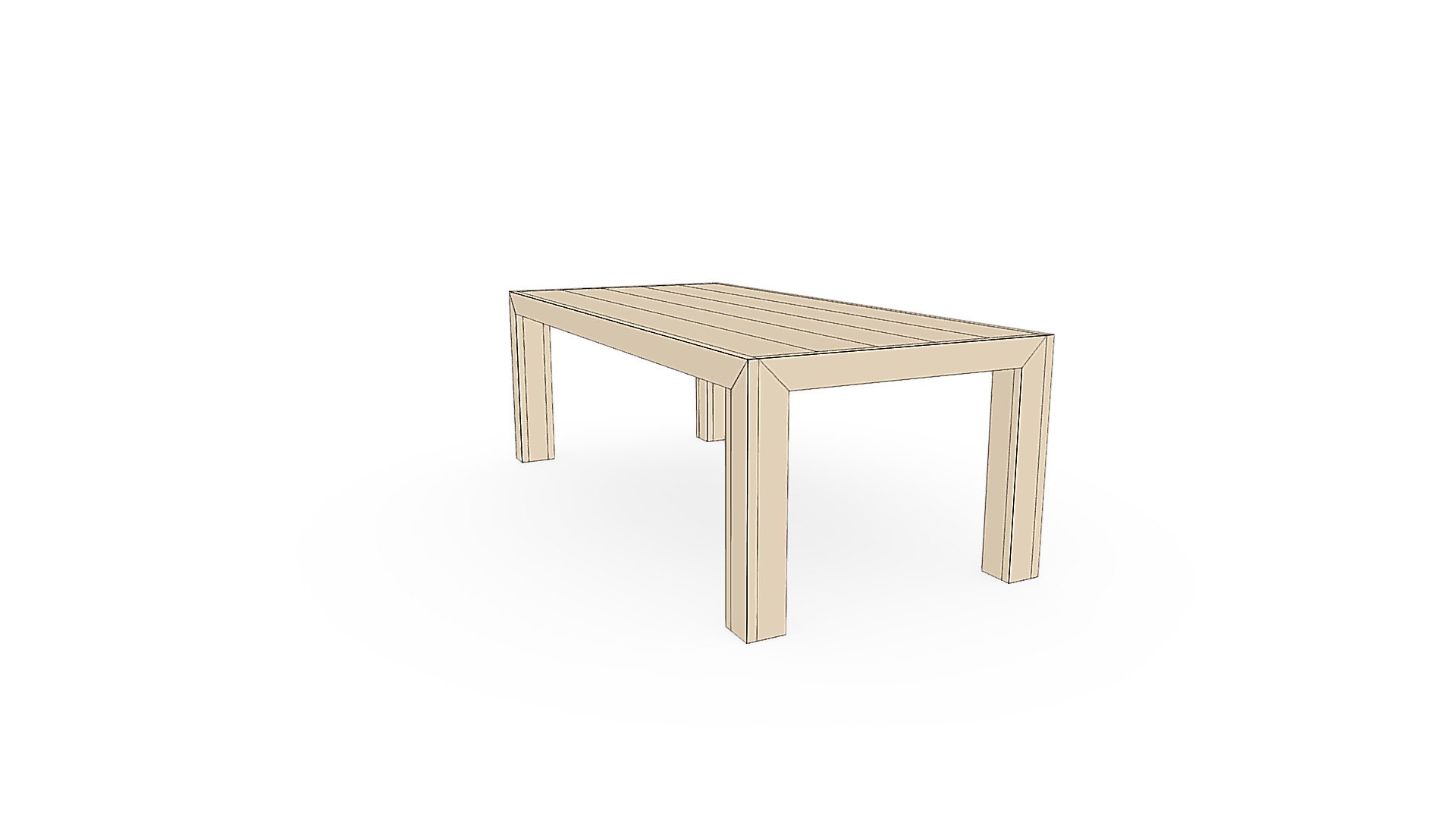 Tafel Milan B90xL220xH76