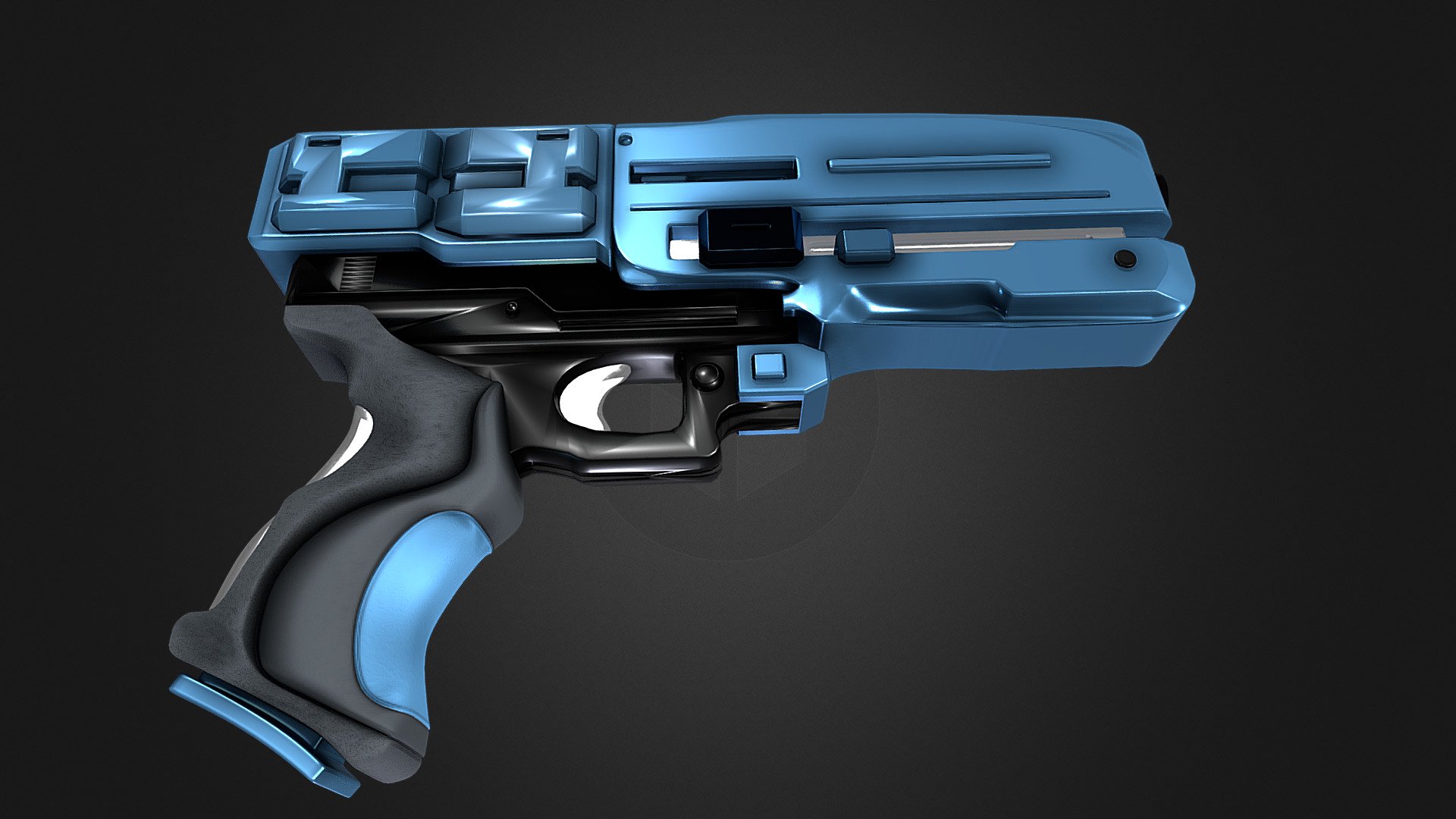 Cyberpunk Handgun 3D model by mavenlore [6f428b7] Sketchfab