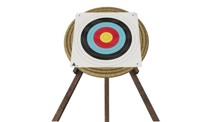 Archery Target 3D Model