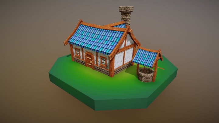 Low poly house 3D Model