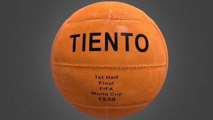 1930 FIFA WORLD CUP BALL 1ST HALF-TIENTO 3D Model
