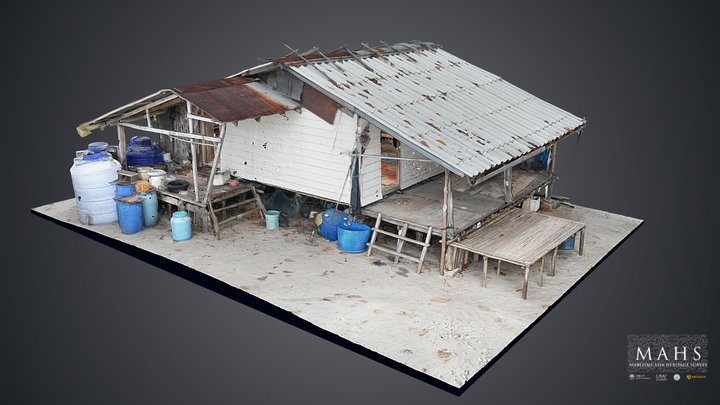 House, Ko Bulon Don Urak Lawoi Village, Thailand 3D Model