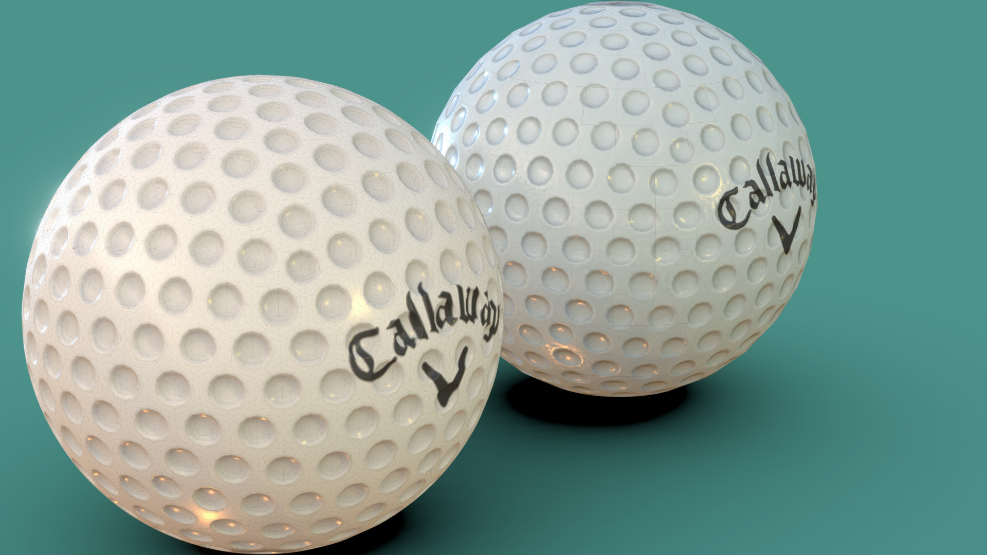 3D model Golf Ball – High and Low Poly - This is a 3D model of the Golf Ball - High and Low Poly. The 3D model is about calendar.