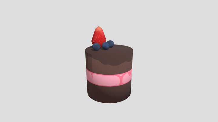 Chocolate cake 3D Model