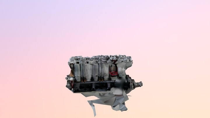 1915 maybach engine 304hp 3D Model