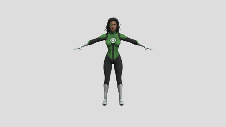 Female Green Lantern (Jessica Cruz) 3D Model