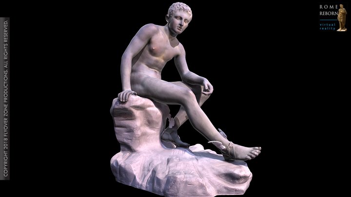 3D rendering of Hermes, resting