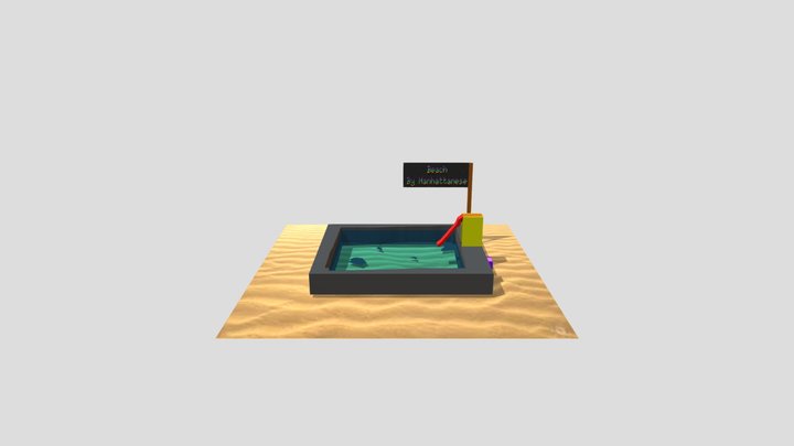 Beach Scene – Gratis 3D-model STL