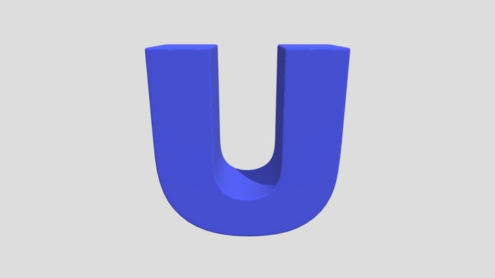 U Letter 3D Model
