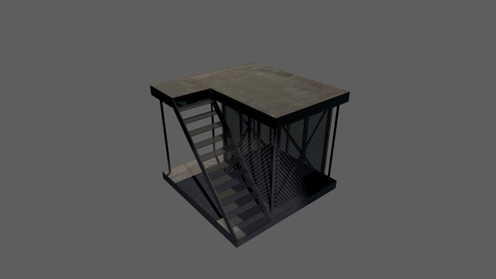 Станок металлический, платформа - учебная 3D Model
