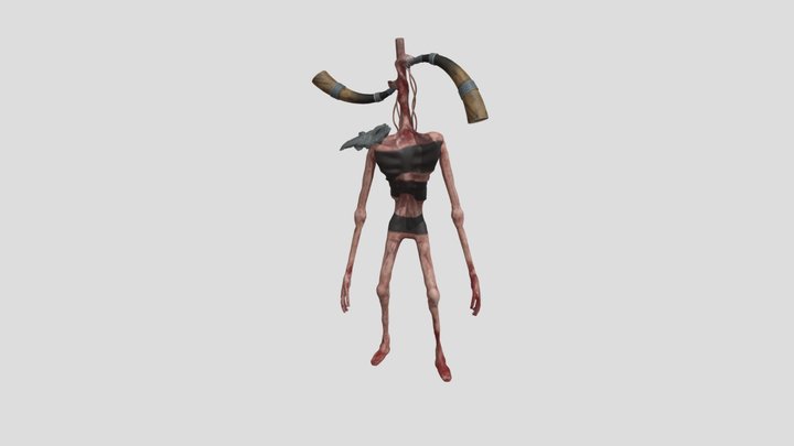 viking siren head sharpened texture 3D Model