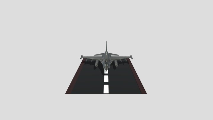 Avión caza 3D Model