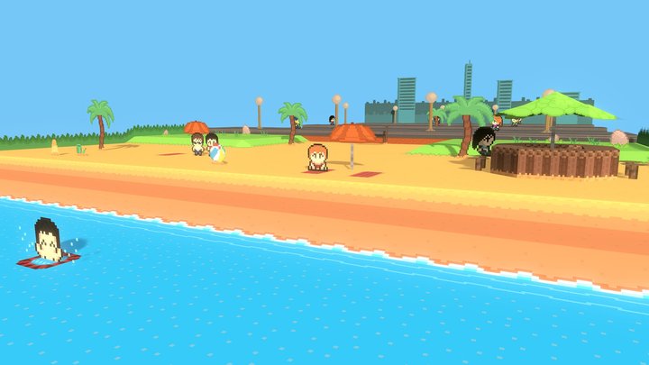 Beach Day 3D Model