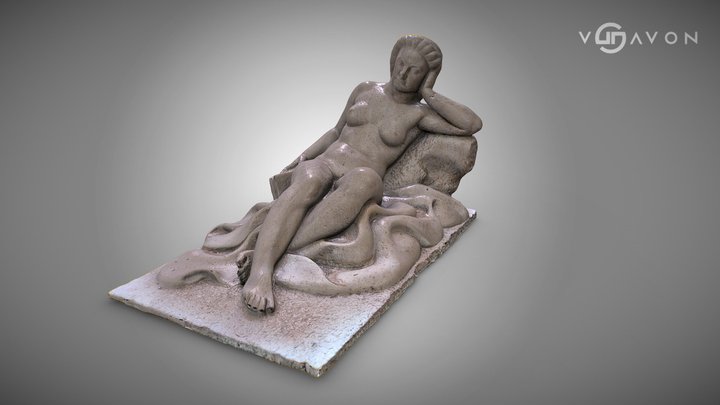 Mujer Sedente (LowPoly) – Madrid 3D Model
