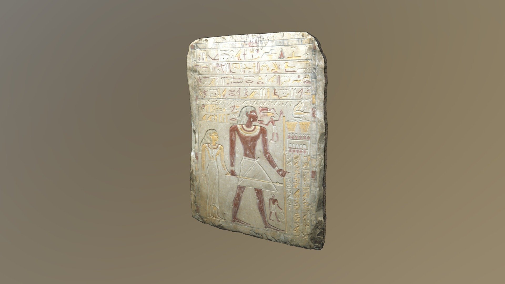 32 Stela of Indi, royal sealer (and his wife)