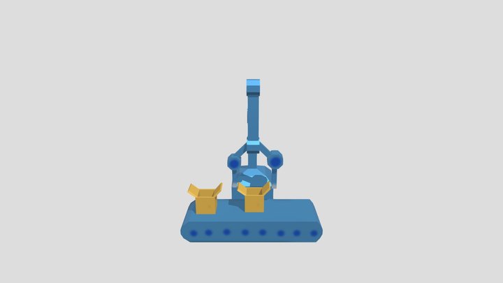Assembly Line Crane 3D Model