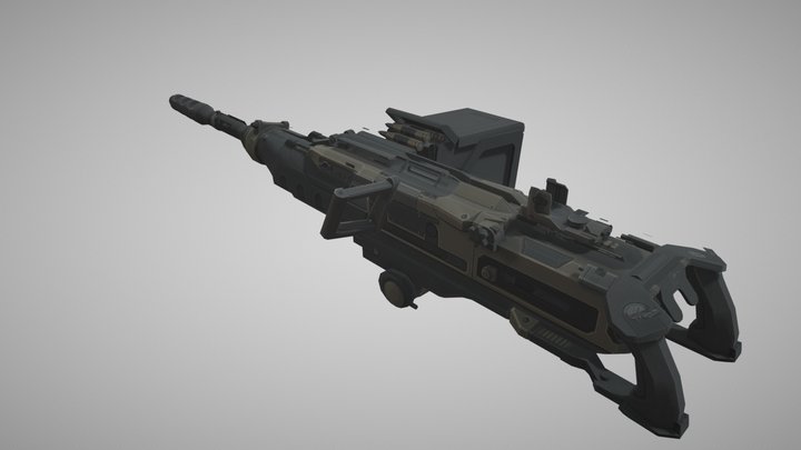 HMG gun 3D Model