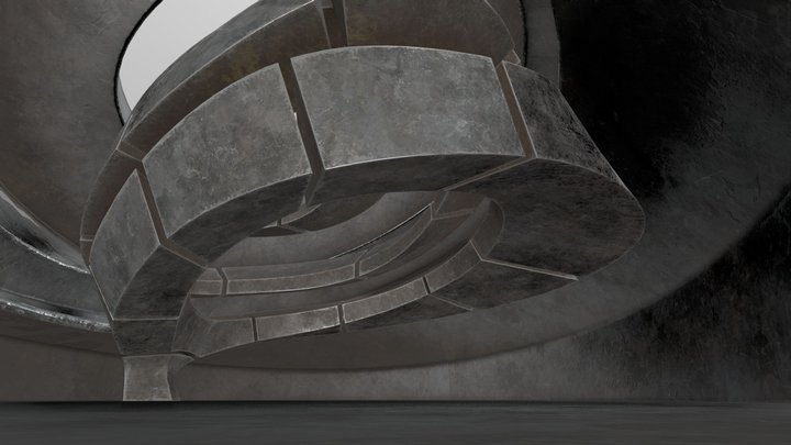 Dynamic Metal Room Low-poly 3D model 3D Model