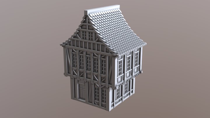 Tudor Building 02 3D Model
