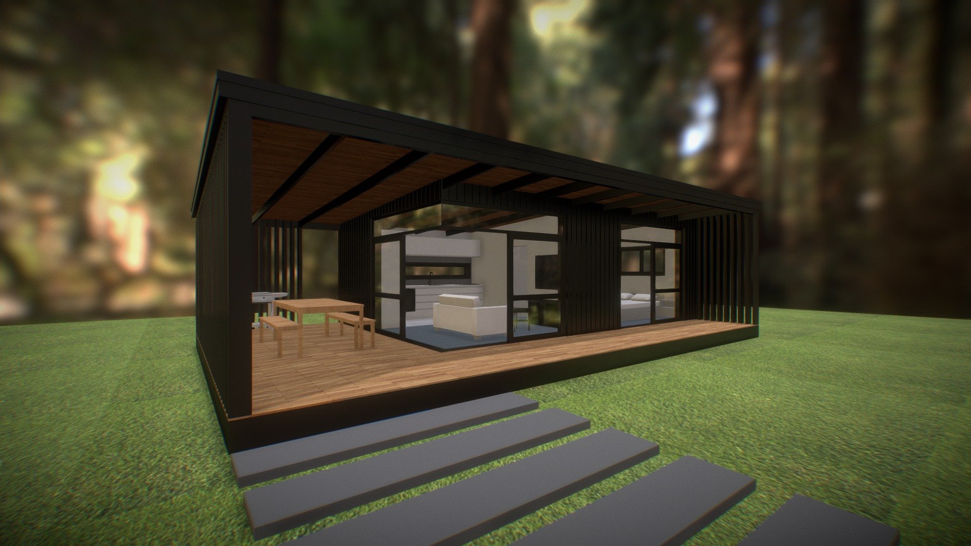 Forest Cabin - Download Free 3D Model By RenderRite [6f59e39] - Sketchfab