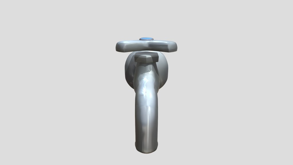 A wall-mounted water tap