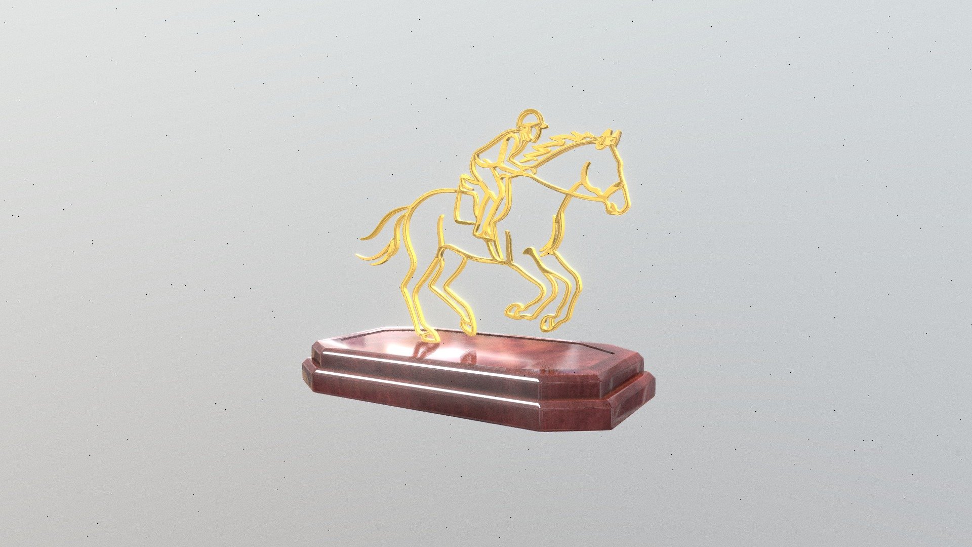 horse race trophy - 3D model by black swan (@lulutrophies) [6f5cb88 ...