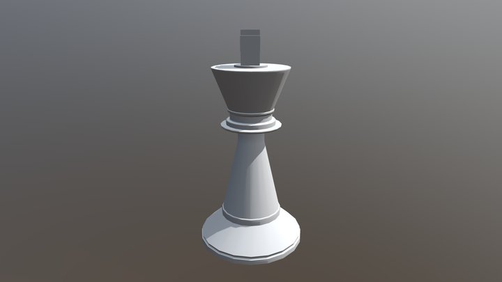 Chess King Piece 3D Model