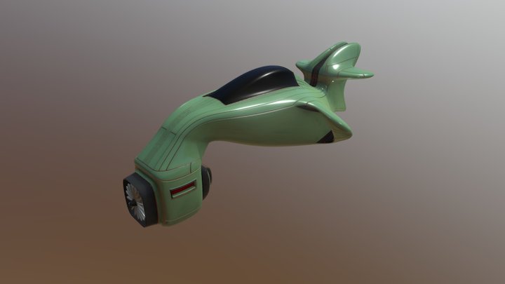 A simple spaceship 3D Model