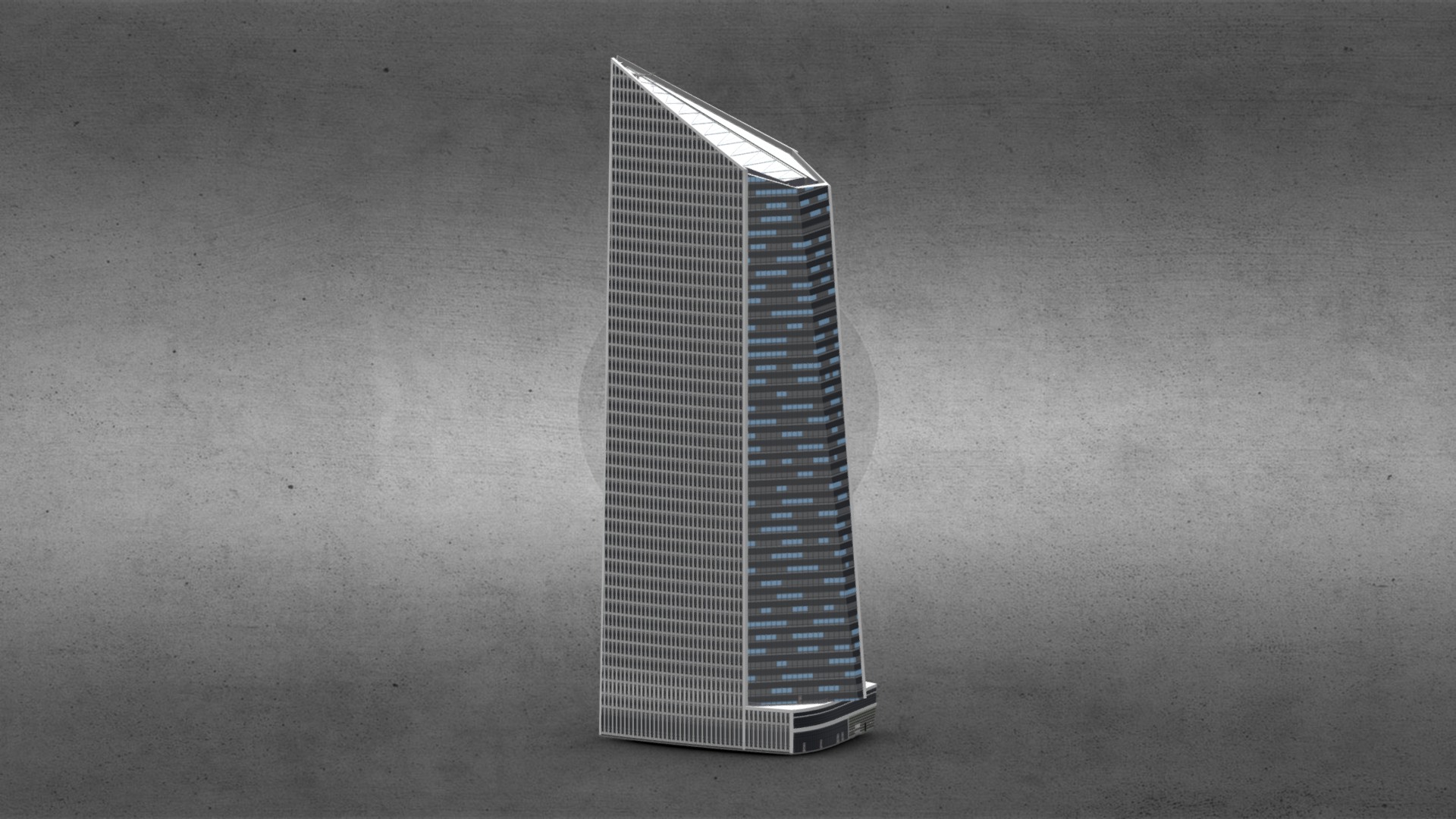 3D model Tour Granite – La Défense / Paris - This is a 3D model of the Tour Granite - La Défense / Paris. The 3D model is about a tall building with a glass front.