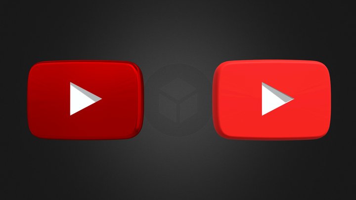 Youtube Play Button 3D Model
