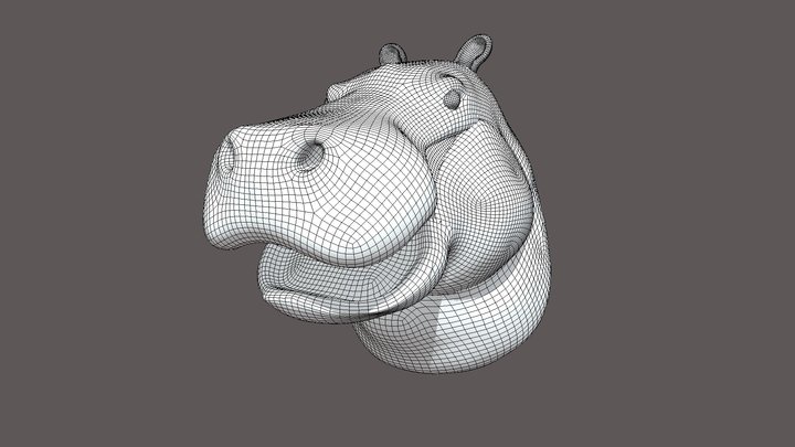 Hippo Head - Nomad Sculpt 3D Model