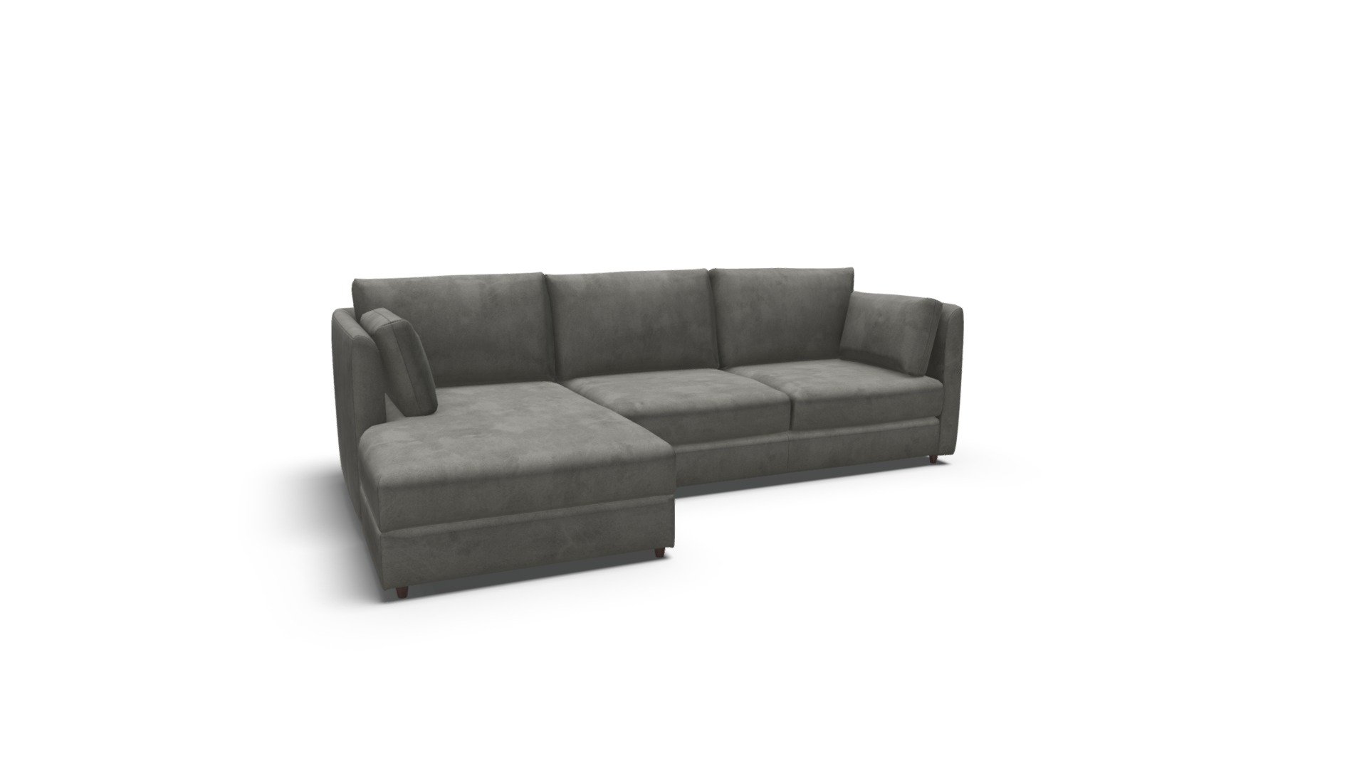 Milner LHF Corner Storage, Steel Grey Velvet