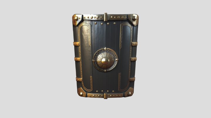 Black Metall Shield (v1) 3D Model