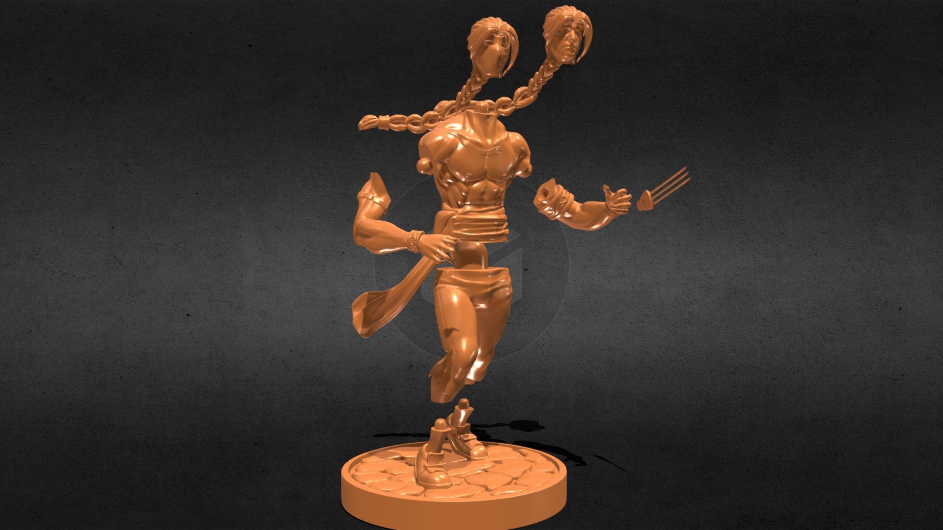 Street Fighter Vega 3D model 3D printable