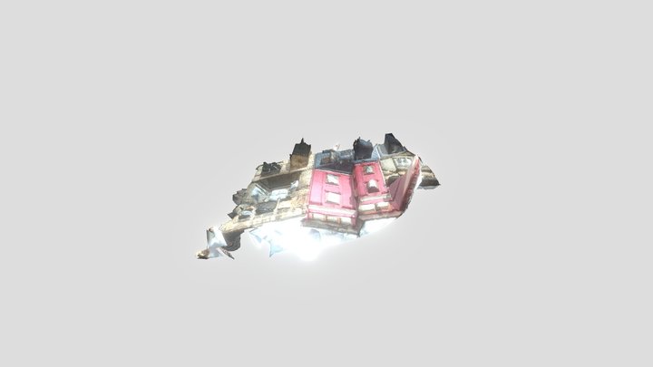 Samancı Ali Sokak Pembe Bina 3D Model