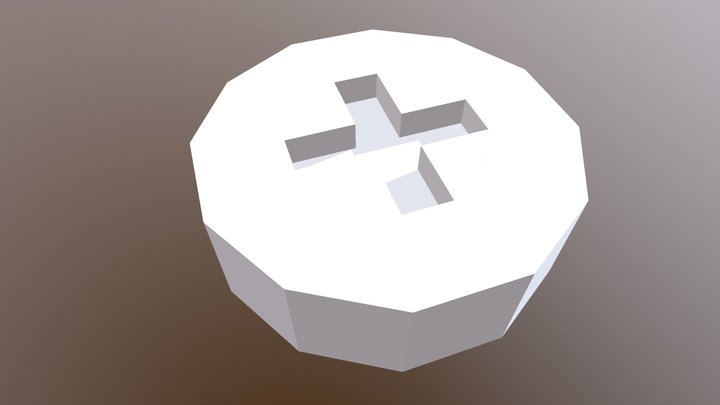 Cross screw head 3D Model
