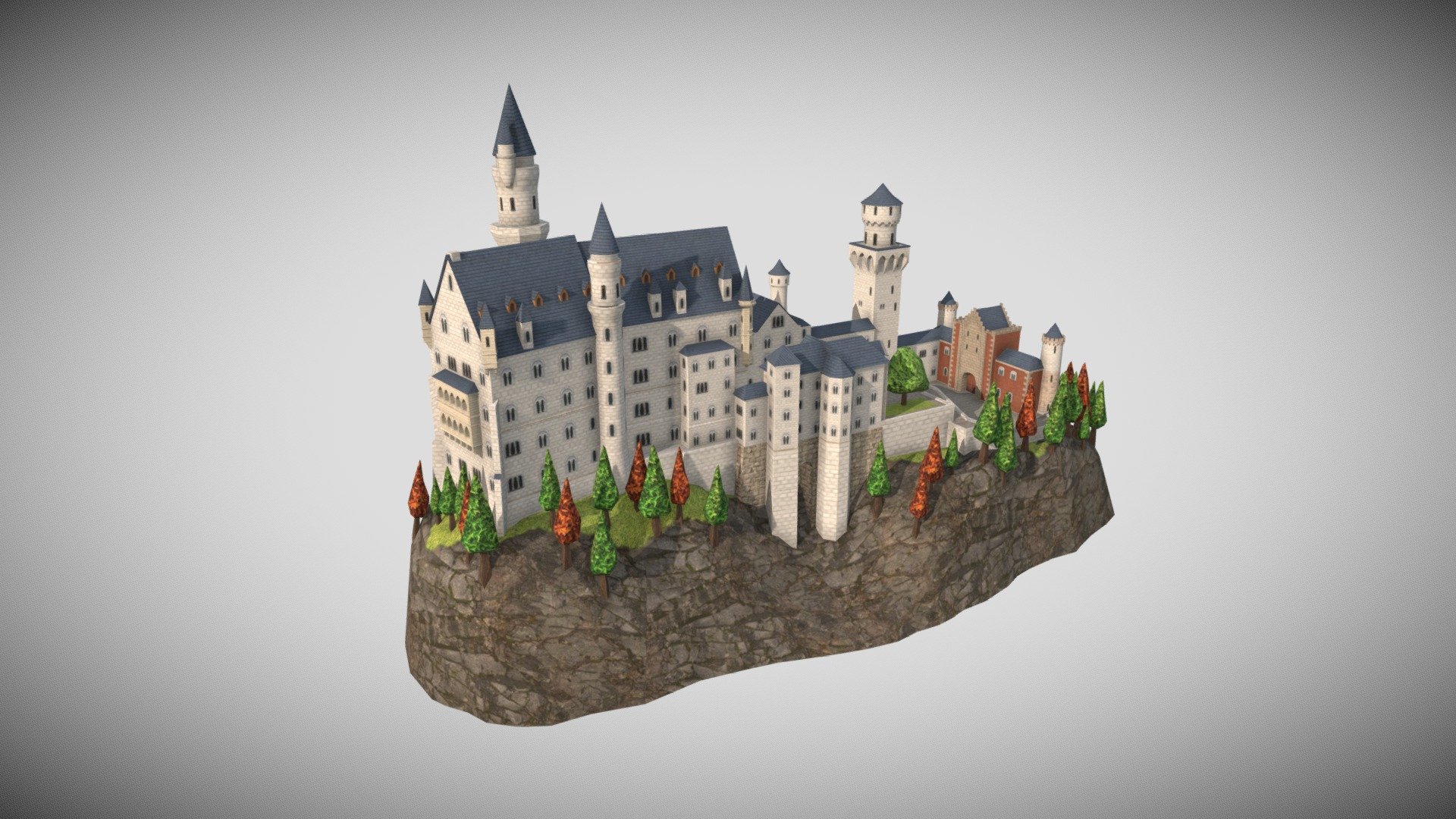 Neuschwanstein Castle - 3D model by Brave.Pixel [6f675f4] - Sketchfab