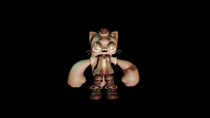 Telly the cat 3D Model