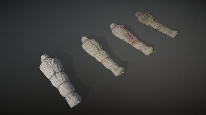Lowpoly Corpse Body Bag (Medieval) 3D Model